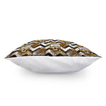 Gold Tropical Skull Pattern Print Pillow Cover