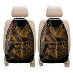 Gold Viking God Odin And Crow Print Car Seat Organizers