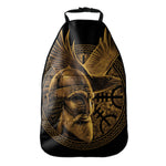 Gold Viking God Odin And Crow Print Car Seat Organizers