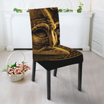 Gold Viking God Odin And Crow Print Dining Chair Slipcover