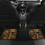 Gold Viking God Odin And Crow Print Front and Back Car Floor Mats
