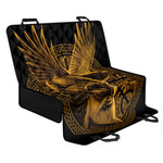 Gold Viking God Odin And Crow Print Pet Car Back Seat Cover