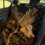 Gold Viking God Odin And Crow Print Pet Car Back Seat Cover