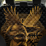 Gold Viking God Odin And Crow Print Pet Car Back Seat Cover