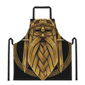 Gold Viking Norse God Odin Print Apron
