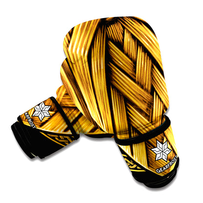 Gold Viking Norse God Odin Print Boxing Gloves