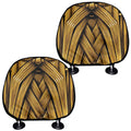 Gold Viking Norse God Odin Print Car Headrest Covers