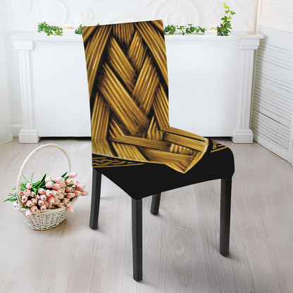 Gold Viking Norse God Odin Print Dining Chair Slipcover
