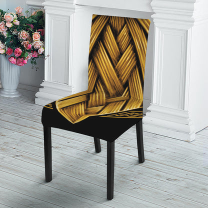 Gold Viking Norse God Odin Print Dining Chair Slipcover