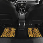 Gold Viking Norse God Odin Print Front and Back Car Floor Mats