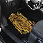 Gold Viking Norse God Odin Print Front and Back Car Floor Mats