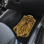 Gold Viking Norse God Odin Print Front and Back Car Floor Mats