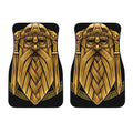 Gold Viking Norse God Odin Print Front Car Floor Mats