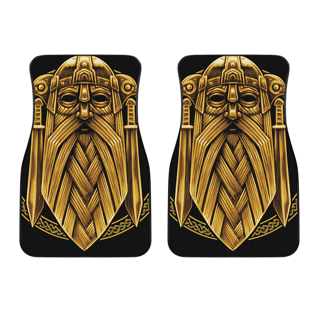 Gold Viking Norse God Odin Print Front Car Floor Mats