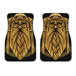 Gold Viking Norse God Odin Print Front Car Floor Mats