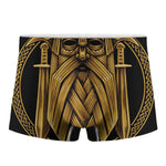 Gold Viking Norse God Odin Print Men's Boxer Briefs
