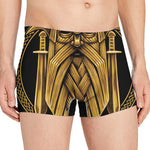 Gold Viking Norse God Odin Print Men's Boxer Briefs