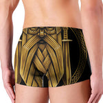 Gold Viking Norse God Odin Print Men's Boxer Briefs
