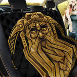Gold Viking Norse God Odin Print Pet Car Back Seat Cover