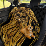 Gold Viking Norse God Odin Print Pet Car Back Seat Cover