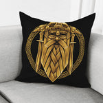 Gold Viking Norse God Odin Print Pillow Cover