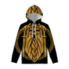 Gold Viking Norse God Odin Print Pullover Hoodie