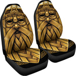 Gold Viking Norse God Odin Print Universal Fit Car Seat Covers