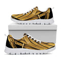Gold Viking Norse God Odin Print White Running Shoes