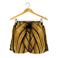 Gold Viking Norse God Odin Print Women's Shorts
