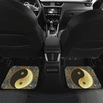 Gold Yin Yang Mandala Print Front and Back Car Floor Mats