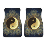 Gold Yin Yang Mandala Print Front Car Floor Mats