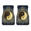 Gold Yin Yang Mandala Print Front Car Floor Mats