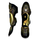 Gold Yin Yang Mandala Print Muay Thai Shin Guard