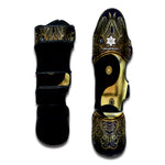 Gold Yin Yang Mandala Print Muay Thai Shin Guard