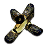 Gold Yin Yang Mandala Print Muay Thai Shin Guard