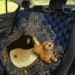 Gold Yin Yang Mandala Print Pet Car Back Seat Cover