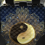 Gold Yin Yang Mandala Print Pet Car Back Seat Cover