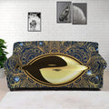 Gold Yin Yang Mandala Print Sofa Cover