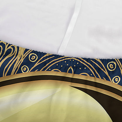 Gold Yin Yang Mandala Print Sofa Cover