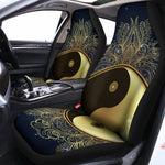 Gold Yin Yang Mandala Print Universal Fit Car Seat Covers