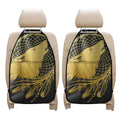 Golden Bohemian Howling Wolf Print Car Seat Organizers