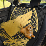Golden Bohemian Howling Wolf Print Pet Car Back Seat Cover