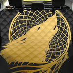 Golden Bohemian Howling Wolf Print Pet Car Back Seat Cover