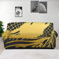 Golden Bohemian Howling Wolf Print Sofa Cover