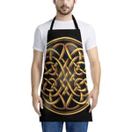 Golden Celtic Knot Print Apron