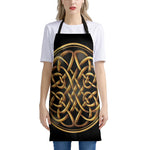Golden Celtic Knot Print Apron