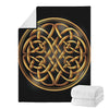 Golden Celtic Knot Print Blanket