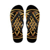 Golden Celtic Knot Print Flip Flops