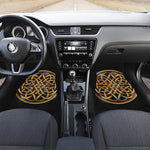 Golden Celtic Knot Print Front and Back Car Floor Mats