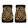 Golden Celtic Knot Print Front Car Floor Mats